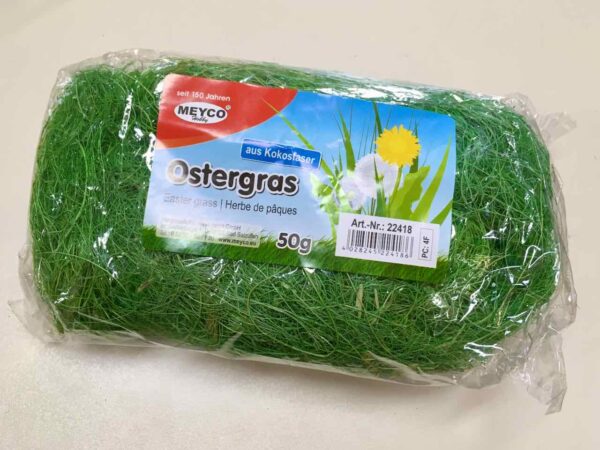 Produktbild Ostergras, 50g Packung, grüne Kokosfasern