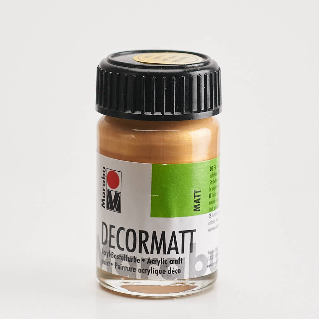 Marabu Decormatt Acryl-Bastelfarbe 15 ml Metallic-Gold 784