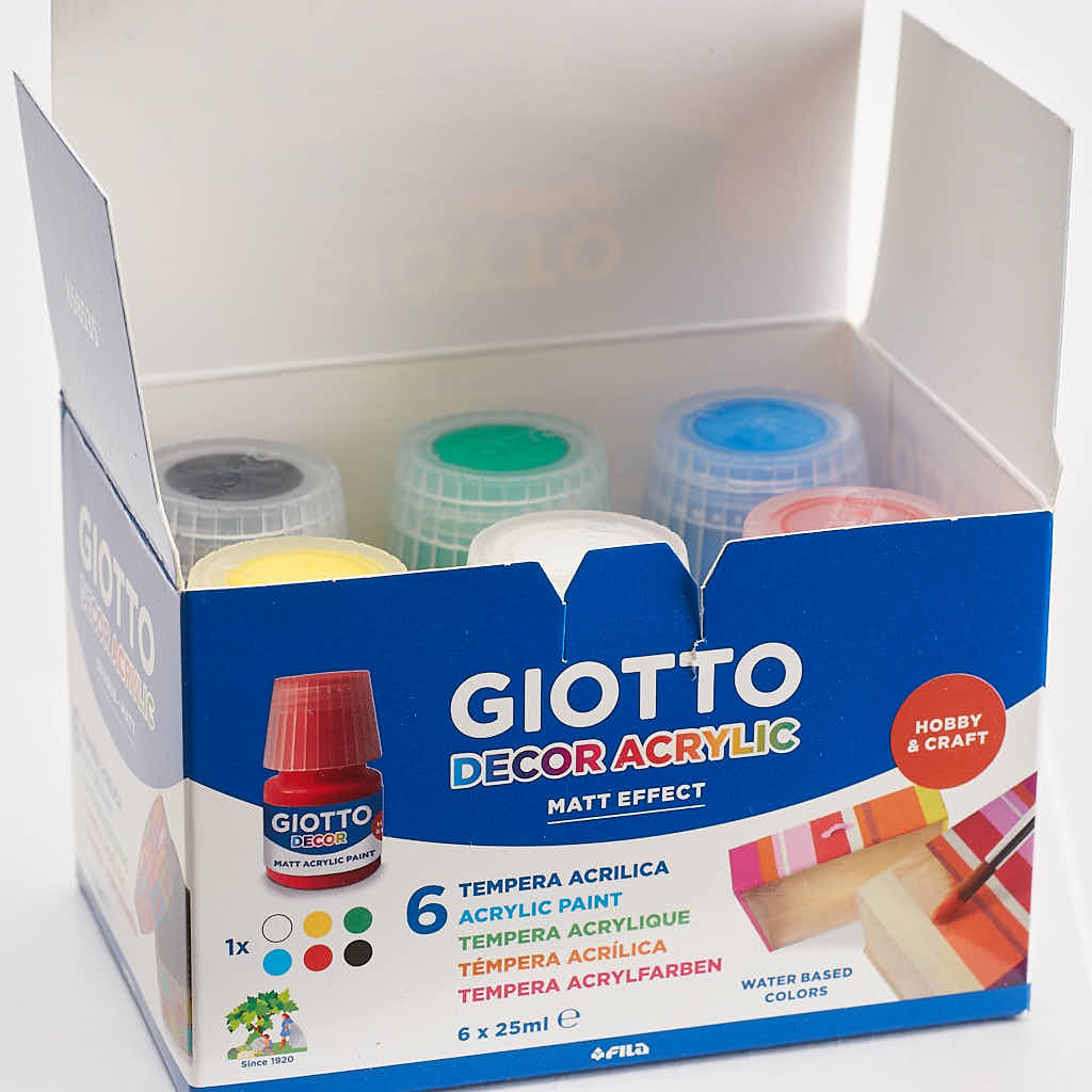 Giotto Dekor Hobby&Craft Matt Acrylic Paint 6 x 25 ml