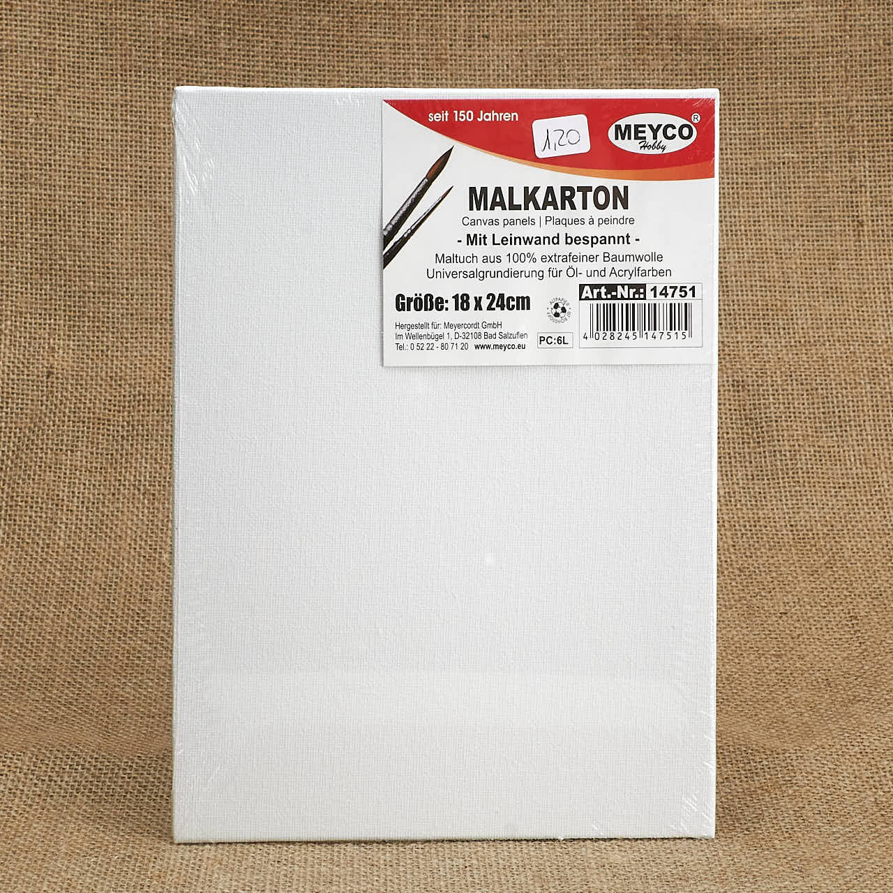 MEYCO Malkarton Leinwand 18×24 cm